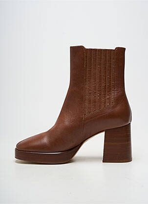 Bottines/boots matière lisse talon de 7 à 9cm marron SOFIA COSTA femme