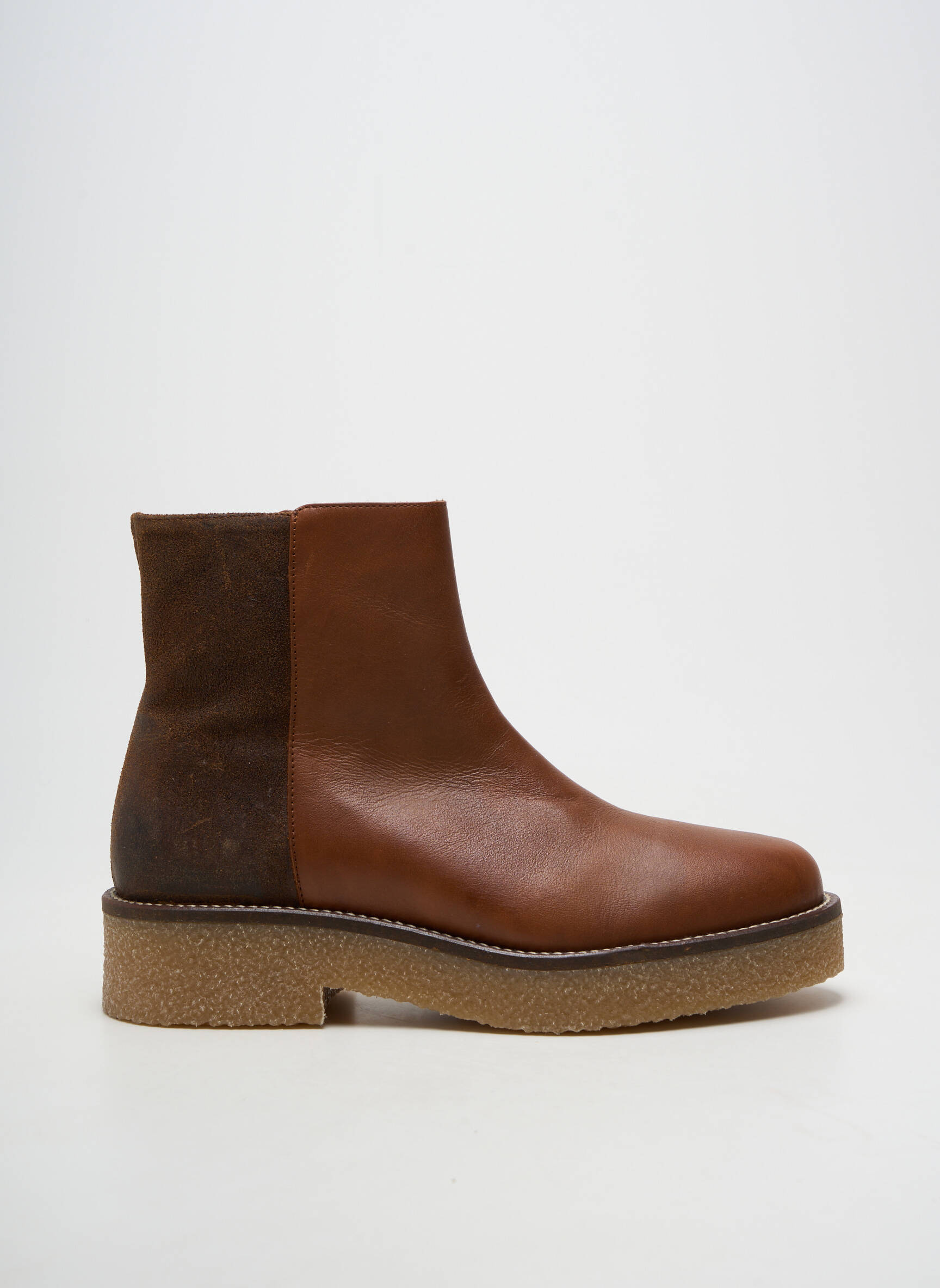 Bottines/boots matière lisse talon plat jusqu'à 3cm marron SCHMOOVE femme