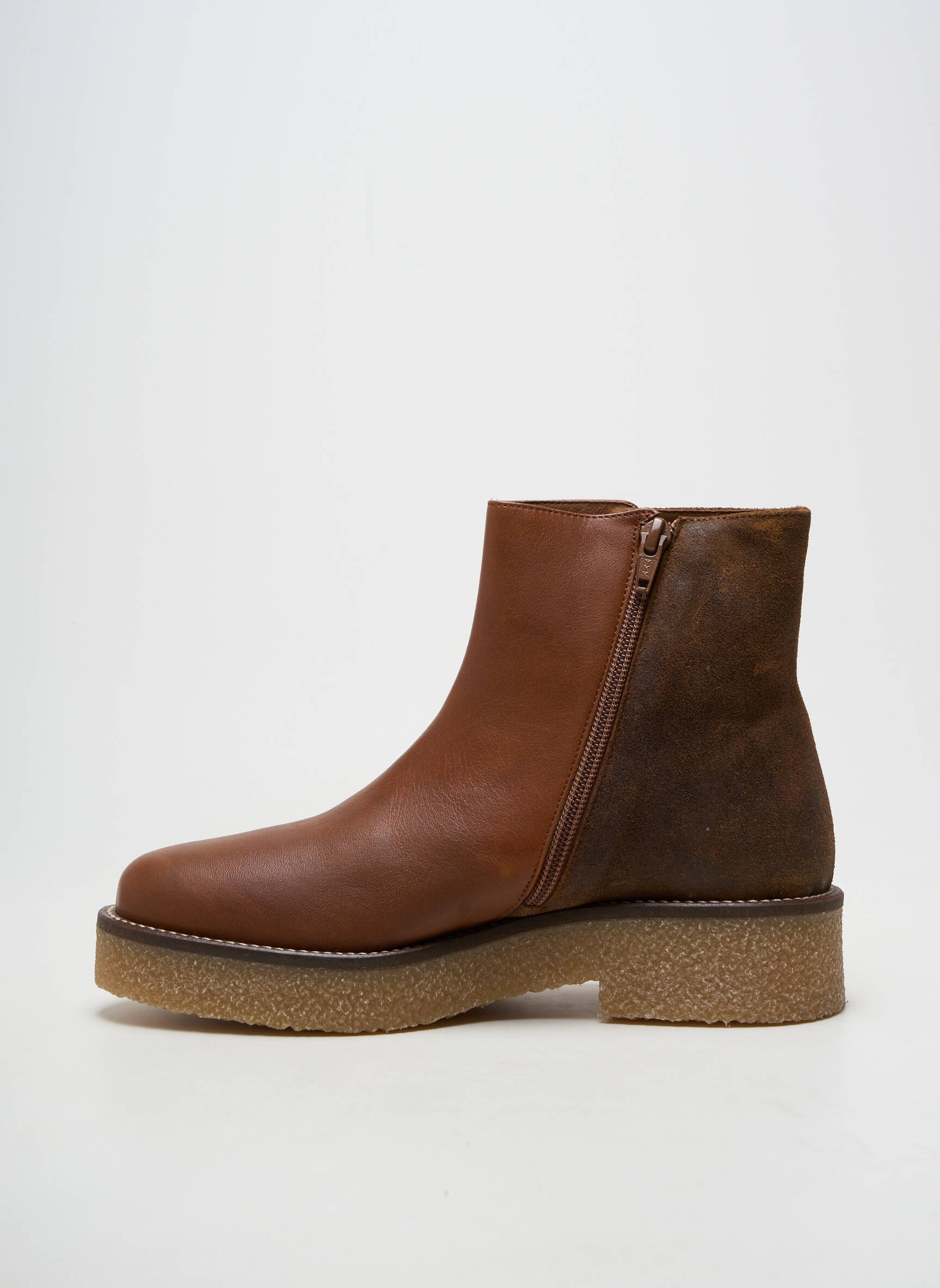 Bottines/boots matière lisse talon plat jusqu'à 3cm marron SCHMOOVE femme