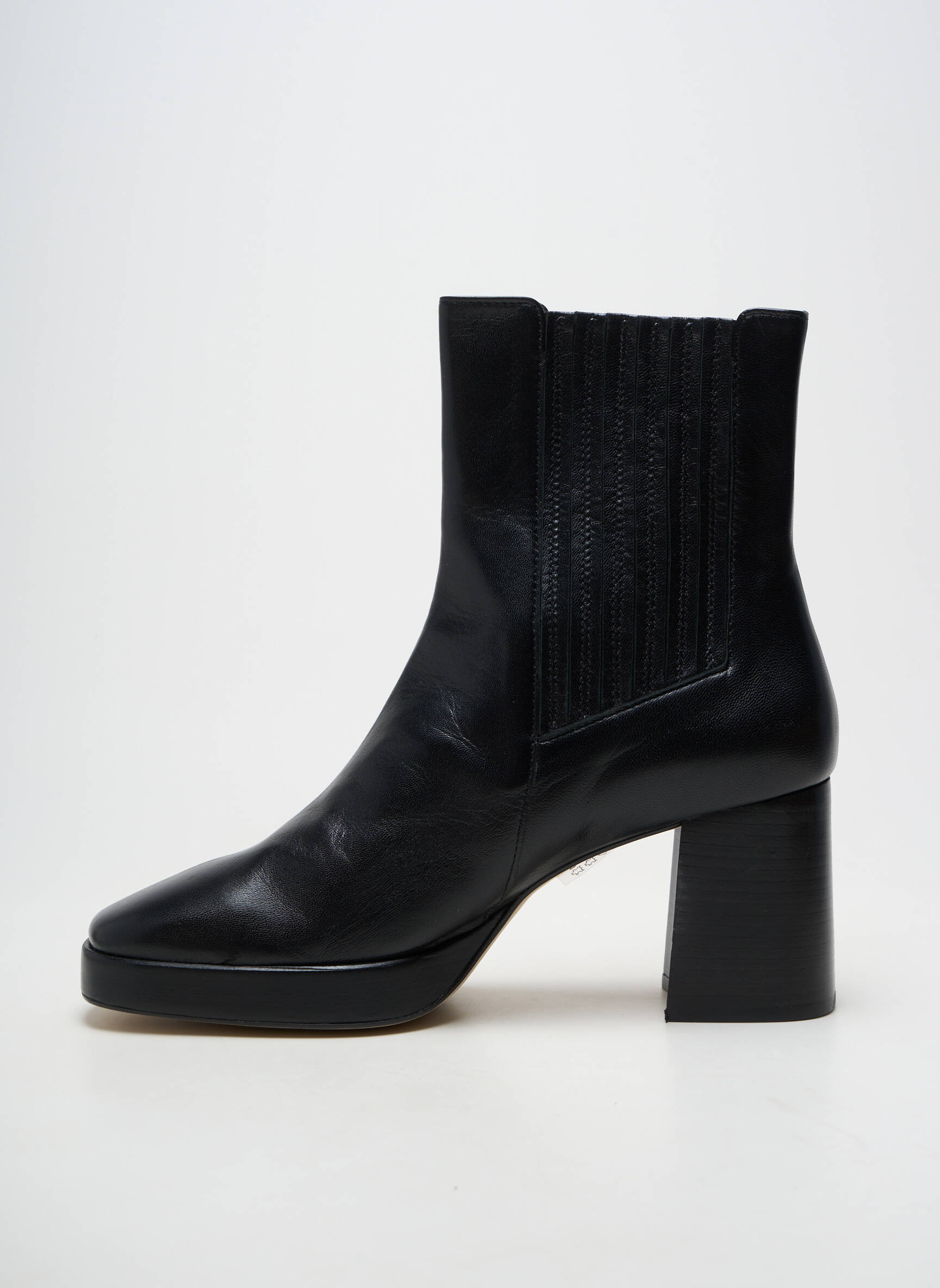 Bottines/boots matière lisse talon de 7 à 9cm noir SOFIA COSTA femme