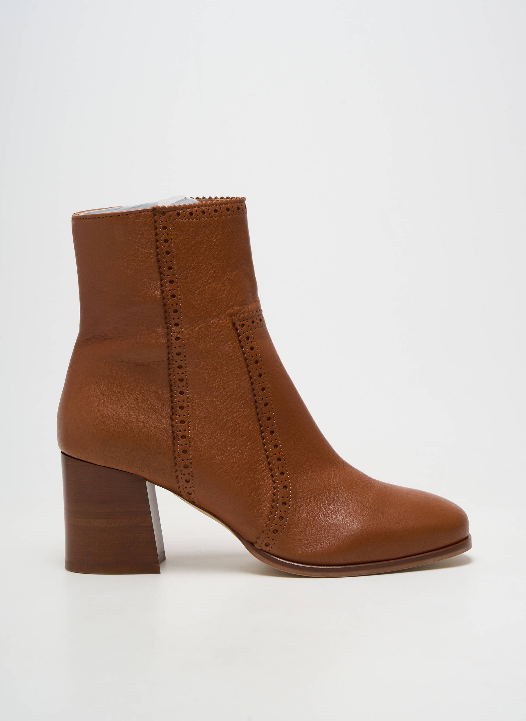 Bottines/boots matière lisse talon de 7 à 9cm marron SOFIA COSTA femme
