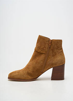 Bottines/boots matière lisse talon de 7 à 9cm marron SOFIA COSTA femme
