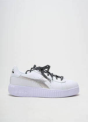 Baskets matière lisse talon plat jusqu'à 3cm blanc DIADORA femme