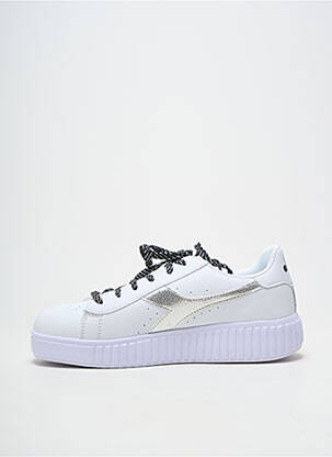 Baskets matière lisse talon plat jusqu'à 3cm blanc DIADORA femme