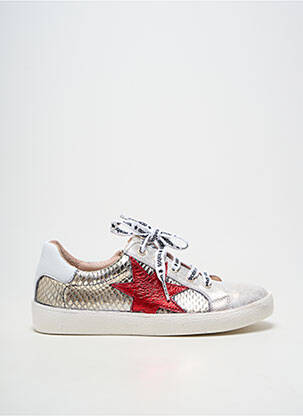 Baskets matière lisse talon plat jusqu'à 3cm gris ACEBOS femme