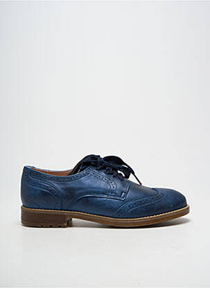 Derbies matière lisse talon plat jusqu'à 3cm bleu ACEBOS femme