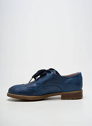 Derbies matière lisse talon plat jusqu'à 3cm bleu ACEBOS femme