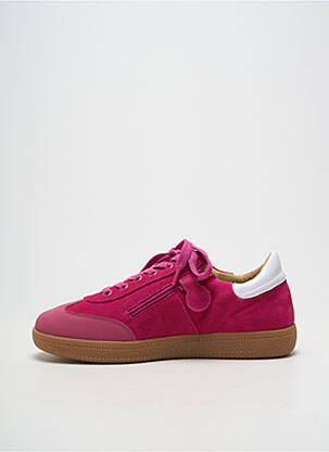Baskets matière lisse talon plat jusqu'à 3cm rose ACEBOS femme