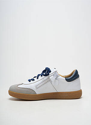 Baskets matière lisse talon plat jusqu'à 3cm blanc ACEBOS femme