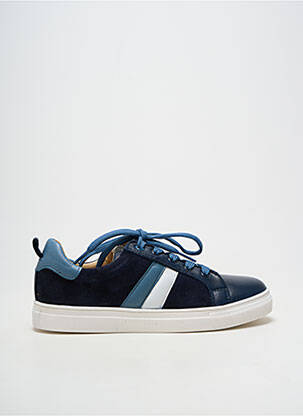 Baskets matière lisse talon plat jusqu'à 3cm bleu ACEBOS femme