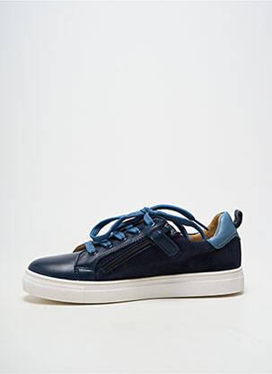 Baskets matière lisse talon plat jusqu'à 3cm bleu ACEBOS femme