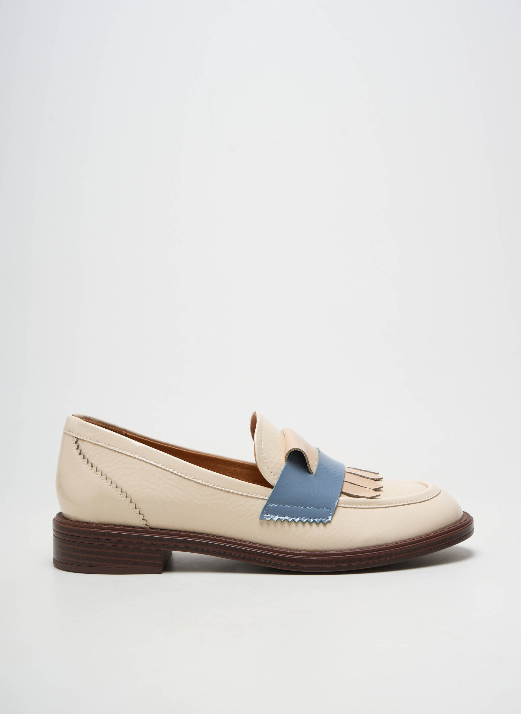 Mocassins matière lisse talon plat jusqu'à 3cm beige MAM'ZELLE femme
