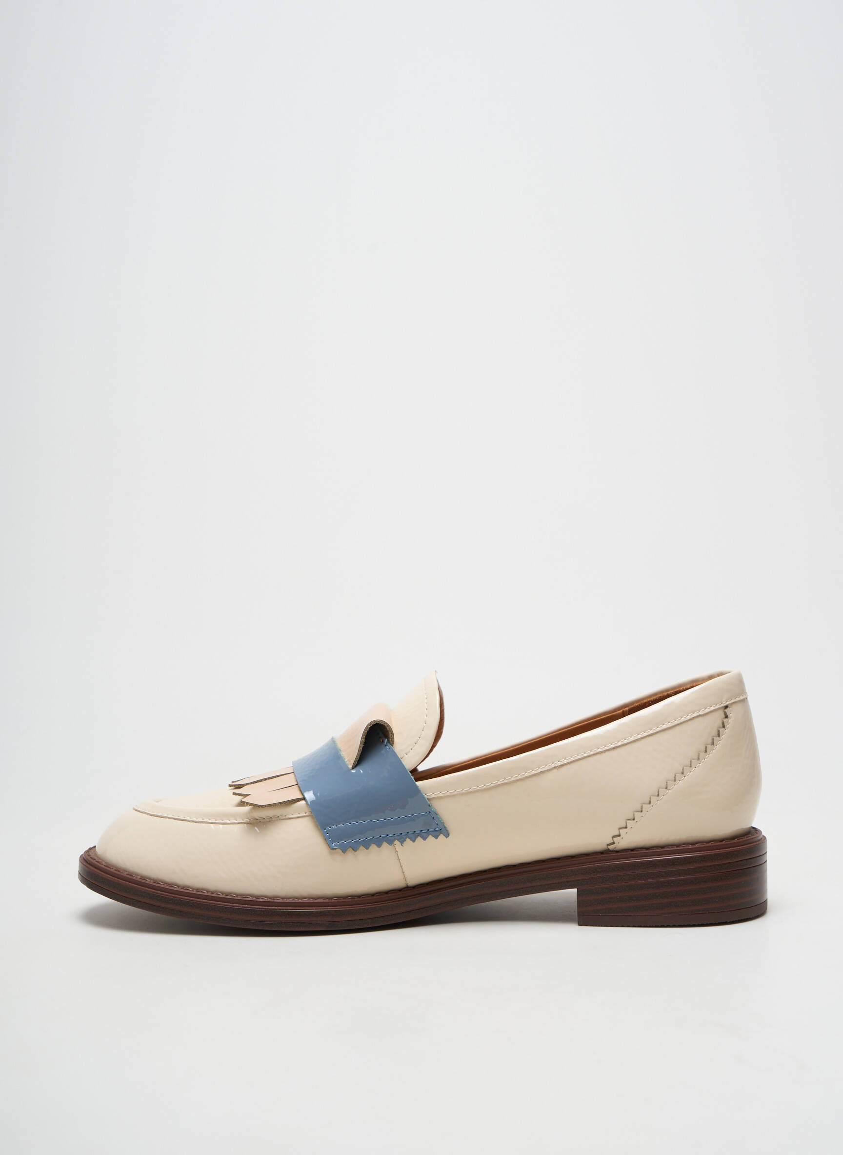 Mocassins matière lisse talon plat jusqu'à 3cm beige MAM'ZELLE femme