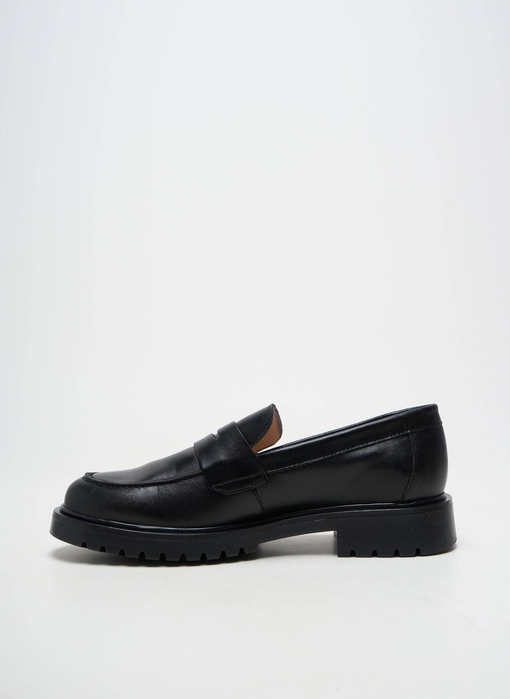 Mocassins matière lisse talon plat jusqu'à 3cm noir ACEBOS femme
