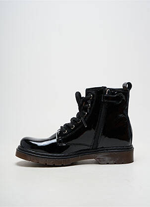 Bottines/boots matière lisse talon plat jusqu'à 3cm noir ACEBOS femme