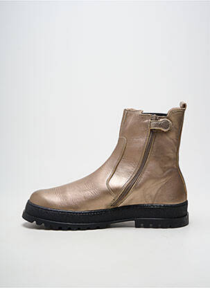 Bottines/boots matière lisse talon de 4 à 6cm or ACEBOS femme
