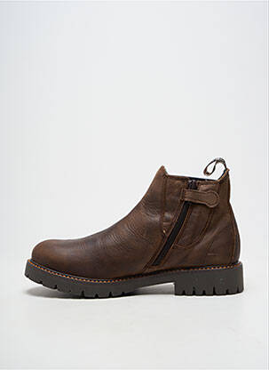 Bottines/boots matière lisse talon plat jusqu'à 3cm marron ACEBOS femme