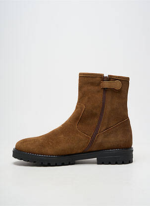 Bottines/boots matière lisse talon plat jusqu'à 3cm marron ACEBOS femme