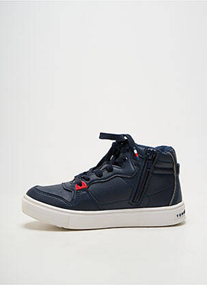 Baskets matière lisse bout rond bleu TOMMY HILFIGER garçon