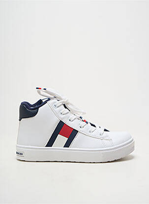 Baskets matière lisse bout rond blanc TOMMY HILFIGER garçon