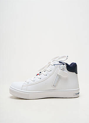 Baskets matière lisse bout rond blanc TOMMY HILFIGER garçon