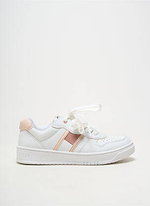 Baskets matière lisse bout rond blanc TOMMY HILFIGER fille