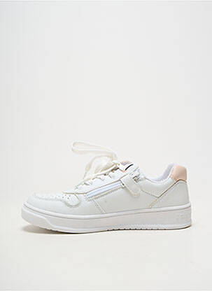 Baskets matière lisse bout rond blanc TOMMY HILFIGER fille