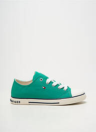 Baskets fermeture lacets bout rond vert TOMMY HILFIGER garçon