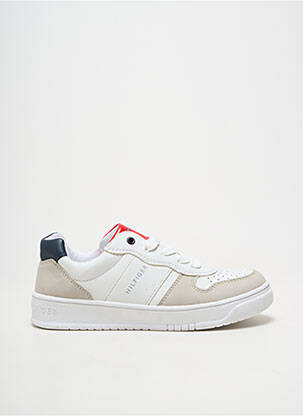 Baskets matière lisse bout rond blanc TOMMY HILFIGER garçon