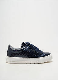 Baskets tissage vernis bout rond bleu TOMMY HILFIGER fille