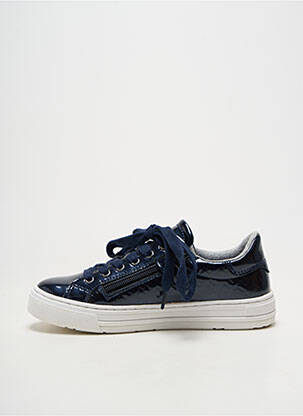 Baskets tissage vernis bout rond bleu TOMMY HILFIGER fille