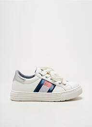 Baskets matière lisse bout rond blanc TOMMY HILFIGER fille