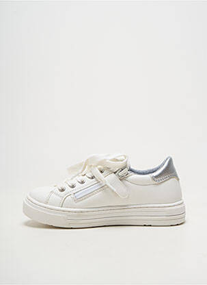 Baskets matière lisse bout rond blanc TOMMY HILFIGER fille