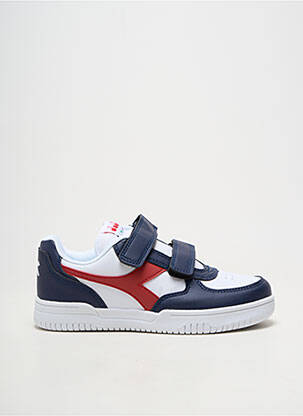 Baskets matière lisse bout rond bleu DIADORA garçon