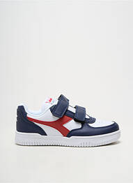 Baskets matière lisse bout rond bleu DIADORA garçon