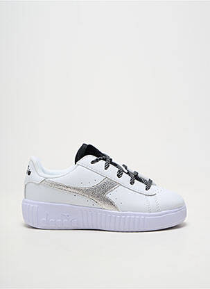 Baskets matière lisse bout rond blanc DIADORA fille
