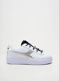 Baskets matière lisse bout rond blanc DIADORA fille