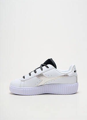 Baskets matière lisse bout rond blanc DIADORA fille