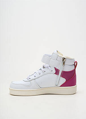 Baskets matière lisse bout rond blanc DIADORA fille