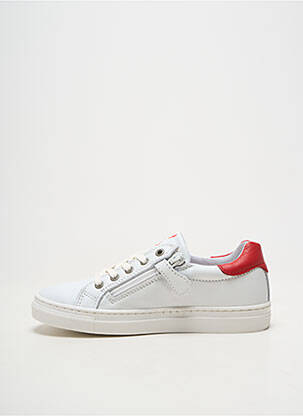 Baskets matière lisse bout rond blanc NÖRVIK garçon