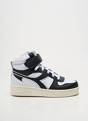 Baskets matière lisse bout rond noir DIADORA garçon