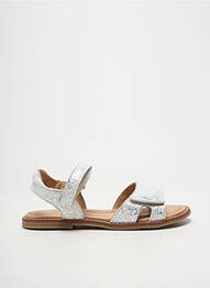 Sandales/nu pieds tissage métallisé bout ouvert gris NÖRVIK fille