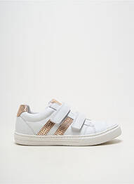 Baskets matière lisse bout rond blanc NÖRVIK fille
