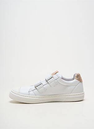 Baskets matière lisse bout rond blanc NÖRVIK fille