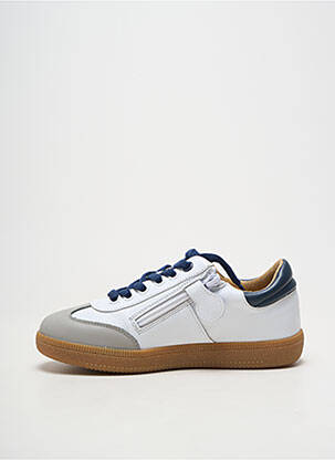 Baskets matière lisse bout rond blanc ACEBOS garçon