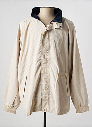 Coupe-vent fermeture zippée sous rabat scratché a capuche beige CBK homme