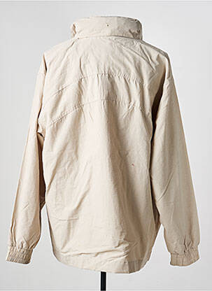 Coupe-vent fermeture zippée sous rabat scratché a capuche beige CBK homme