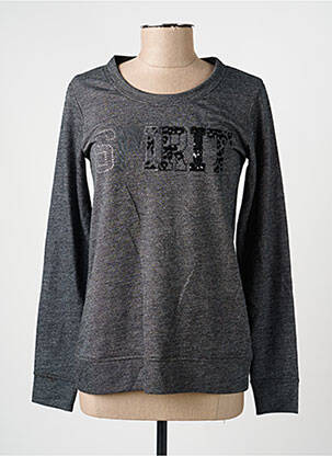 Pull coupe cintrée manches longues gris KALAÏS femme