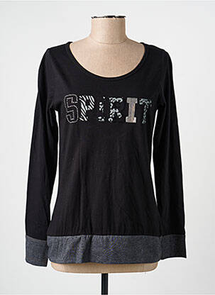 T-shirt manches longues manches longues noir KALAÏS femme