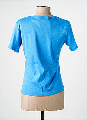 T-shirt coupe cintrée manches courtes bleu GEVANA femme